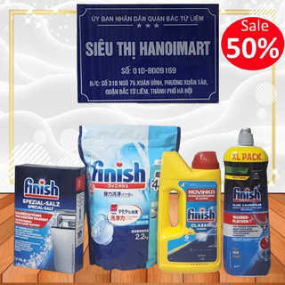 Bột rửa bát Finish 2,2kg + Nước làm bóng finish 800ml + muối rửa bát chén Finish 1.5kg - combo bột finish muối dầu bóng