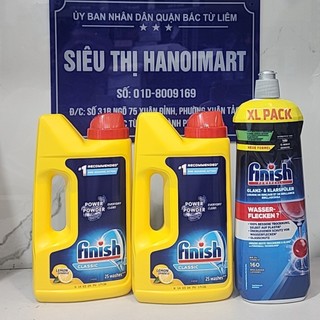Combo Nước làm bóng finish 800ml + 2.5kg Bột rửa bát Finish - Hanoimart