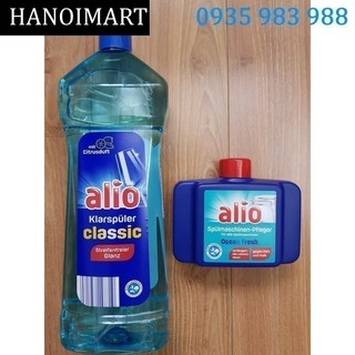 Combo 2 sản phẩm nước bóng Alio 1000ml + dung dịch vệ sinh máy rửa bát Alio 250ml