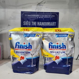 Viên rửa bát Finish Quantum chính hãng túi 44 viên hương chanh, 72 viên finish quantum 14 in 1 không mùi