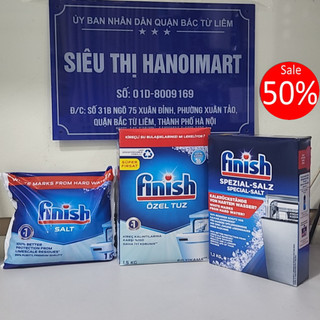 Muối rửa bát Finish 1kg, muối finish 1,2kg, muối làm mềm nước cho máy rửa bát chén