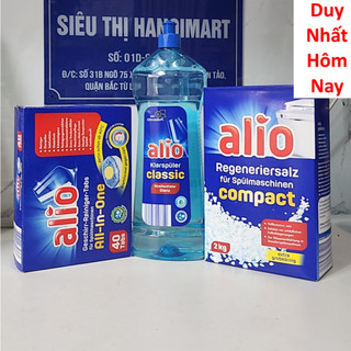 COMBO bột rửa bát alio 1.8kg + Muối rửa bát Alio 2kg + Nước làm bóng 1000ml