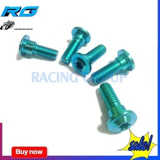 Ốc Gr5 8Li20 Siêu Cứng Gắn Đĩa Xe Máy Màu Titan Và Màu Lục Bảo (1 Con)