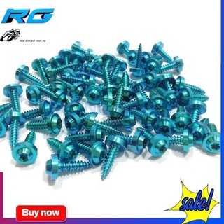 Ốc Gắn Dàn Áo 5Li18 Răng Xoắn Đặc Biệt Ốc Gr5 Titan Và Lục Bảo (1 Con)