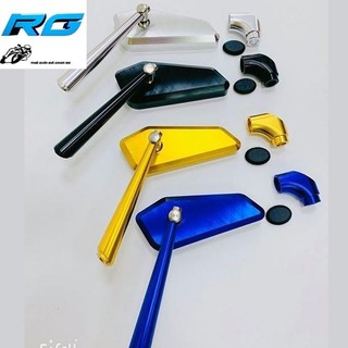Gương Xe Máy 744 Thời Trang - Kính Chiếu Hậu Xe Máy Kiểu 744 Rizoma Chân 3D Có Đủ Ốc Và Lục Giác Gắn Các Xe (1 cái)