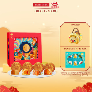   Hộp 4 bánh trung thu Kinh Đô cao cấp - Đêm Hội Trăng Rằm (4 bánh x 150g)