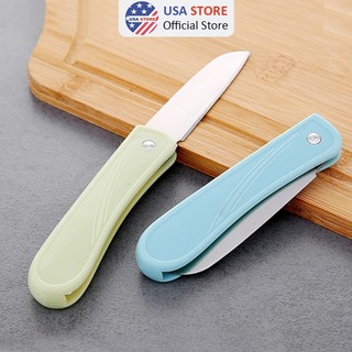 Dao gọt vỏ trái cây - dao gập lưỡi thép mới r4 - cắt hoa quả du lịch