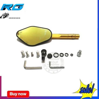 Gương Xe Máy Thời Trang - Kính Chiếu Hậu Xe Máy Kiểu Rizoma Elisse Tặng Kèm Chế Xoay Kính 360 Độ 1 Cái Màu Vàng
