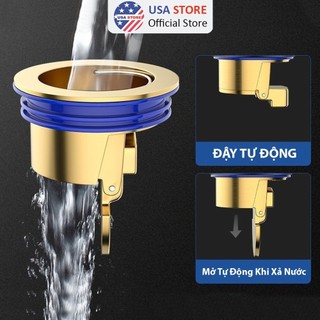 Nắp Đậy Cống Thoát Nước Bằng Đồng V7 Mới - Chống Khí Gas Mùi Hôi Nhà Tắm - Chống Côn Trùng Kèm Vòng Đệm Phù Hợp Mọi Kích