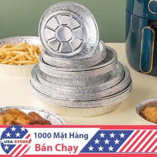 Khay Giấy Bạc KK89 Lót Nồi Chiên Không Dầu, Đĩa Nhôm, Đĩa Giấy Bạc Đường Kính 18-24cm (Nên Mua Từ 10 Cái)