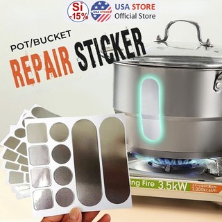 Bộ 10 Miếng Chịu Nhiệt Vá Nồi, Chậu Nhôm, Bồn INOX - Dán Sửa Chữa Lỗ Chống Thấm Nước - An Toàn Sử Dụng