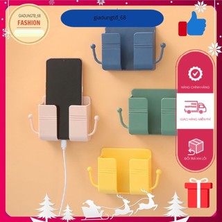 Giá dán tường để điện thoại remote điều khiển, giá đỡ sạc điện thoại treo tường kệ đựng đồ dán tường đa năng