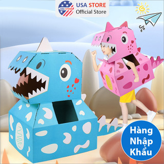 Bộ Đồ Chơi Cosplay, Hóa Trang Khủng Long, Máy Bay, Xe Cứu Hỏa, Cảnh Sát, Cần Cẩu Bằng Carton Cho Bé