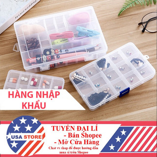 Hộp Nhựa Đựng Đồ Cá Nhân Mini Có Nắp, Tủ Nhựa Đựng Thuốc Y Tế 10/15/24 Chia Nhiều Ngăn