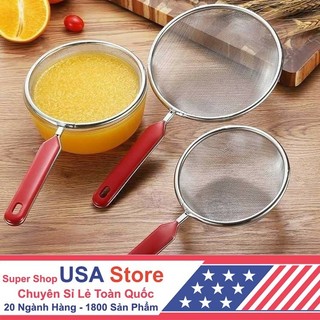 Rây Lọc Lưới Cua, Muôi Rá Lọc Cháo Siêu Mịn Cho Bé Ăn Dặm - Trà, Bột Cán