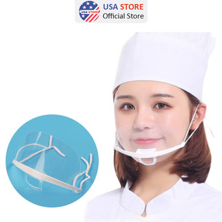 Khẩu Trang Nhựa Cao Cấp Trong Suốt Nhà Hàng, Nhà Bếp, Phun Săm, Spa - Che Miệng Khi Giao Tiếp, Chế Biến