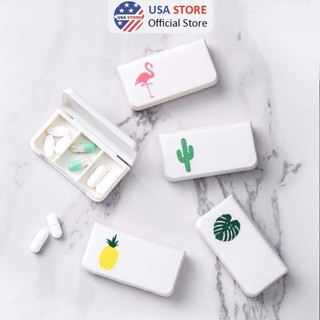 Hộp Đựng Thuốc 3 Ngăn V6 - Khay Đựng Thuốc Y Tế Gia Đình Hàng Ngày Mini Nhỏ Gọn Bỏ Túi