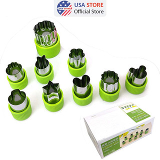 Bộ 9 Khuôn Inox Cắt Tỉa - Khuôn Cắt Đa Năng Tạo Hình Rau Củ - Trái Cây - Bánh - Thạch