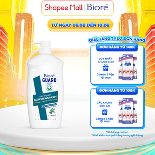Sữa Tắm Sạch Sâu Kháng Khuẩn Khuynh Diệp Thiên Nhiên Biore Guard 800g