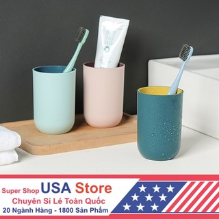 Cốc Uống Nước W7 Thon Tròn Cao Cấp (2 Lớp Màu) - Ly Đánh Răng Cao Cấp