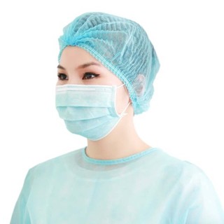 Bán Sỉ Set 100 Mũ Chụp Công Nhân, Công Xưởng (Trắng)