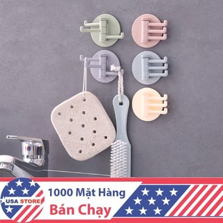 Móc treo đồ tròn 3 móc decor g8 - móc trang trí treo gắn tường