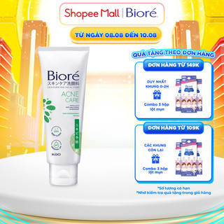 Sữa Rửa Mặt Sạch Mụn & Kháng Khuẩn Biore 100g