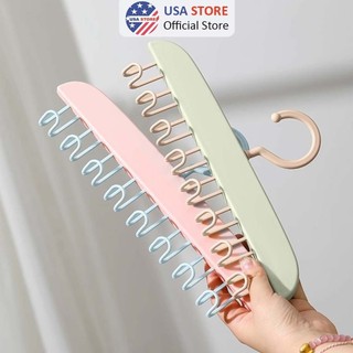 Móc Phơi Áo 2 Dây A5 Nhựa Mới - Treo Áo Lót 8 Móc Gọn Gàng - Treo Dây Lưng - Cà Vạt Đa Năng