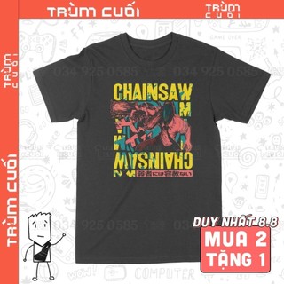 Áo thun it's chainsaw time - chainsaw man, unisex trùm cuối game, cotton 100% 2 màu nam nữ 0152