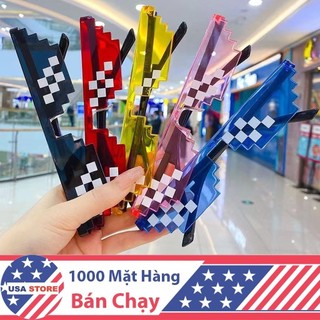 Kính Mắt Kiểu Thug Life Cá Tính Dân Chơi (6 Chấm) - Kính Đen