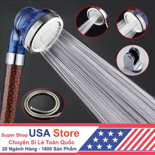 Tay Vòi Hoa Sen Hạt Lọc X9 - Chọn Thêm Dây Và Giá Treo Vòi - 3 Chế Độ Phun Nước
