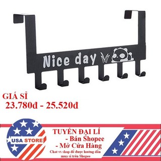 Khung Treo Đồ Đạc - Giá Móc Treo Quần Áo Sau Cửa Tủ NICE DAY Kim Loại Siêu Bền