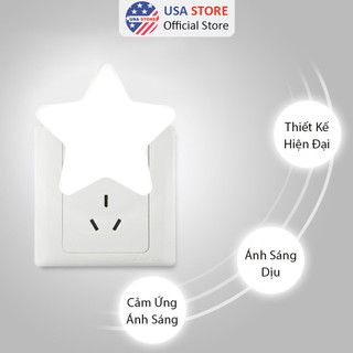Đèn Ngủ Cảm Ứng Ánh Sáng Kiểu Ngôi Sao, Tự Động Bật Vào Buổi Tối - Bảo Hành 1 Tháng