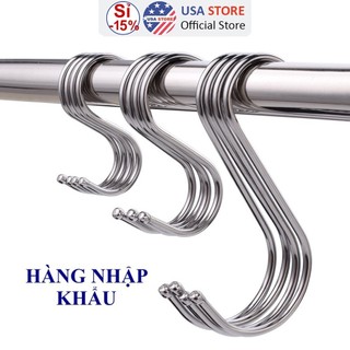 [Hàng Nhập Khẩu] Móc Chữ S INOX Treo Đồ Quần Áo Hàng Hóa Đa Năng Siêu Chắc (Có Đầu Tròn)