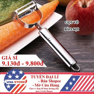 Dao Bào Gọt Vỏ Củ Quả T6 - Gọt Trái Cây Thân Kim Loại 2 In 1 - MẶT CƯỜI