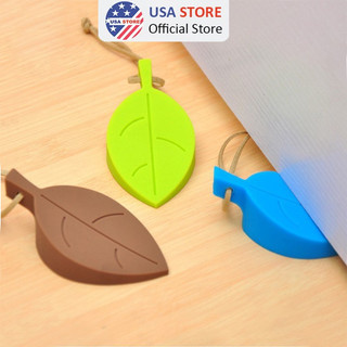 Chặn Cửa Cao Su Hình Chiếc Lá Thông Minh - Silicon Chống Va Đập Cửa Kẹp Tay Bé, Gió Lùa Sập Cửa