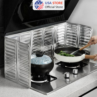 Khung Nhôm Chống Bắn Dầu Mỡ - Tấm Chắn Bếp Ga Ngăn Chiên Rán Size 32.5*84Cm - Dễ Dàng Vệ Sinh Nhà Bếp