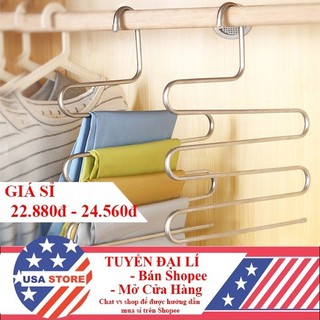 Móc Treo Mắc Quần Áo INOX 6 TẦNG Thông Minh