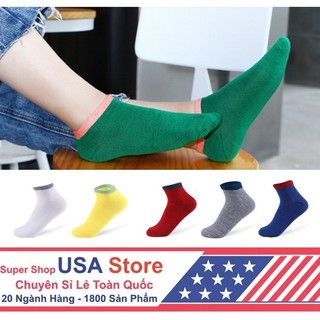 Tất Vớ Cổ Ngắn T2 Nam - Nữ Free Size Co Giãn Tốt - Kiểu Dáng Cổ Thấp Hàn Quốc Trẻ Trung, Thấm Hút Mồ Hôi
