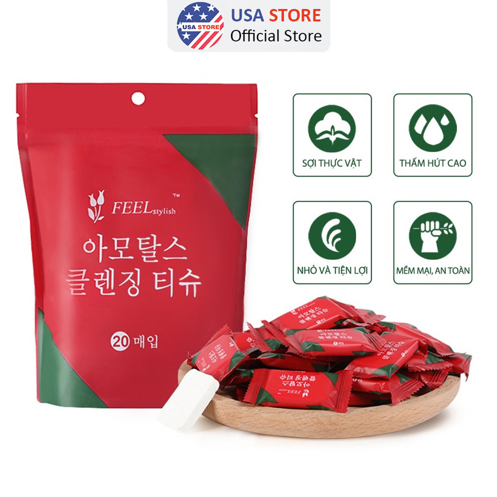 Combo 50 Khăn Giấy Lau Đa Năng Nén Du Lịch Bỏ Túi - Hình Viên Kẹo