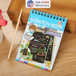 Sổ vẽ cầu vồng ma thuật khổ a6 - scratch note - sổ cào kích thích sáng tạo