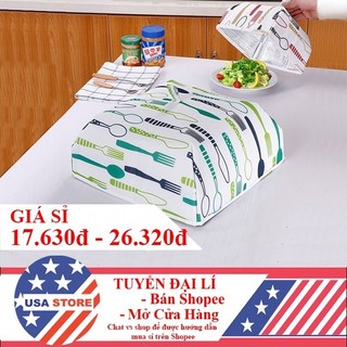 Lồng Bàn Có Lớp Bạc Giữ Nhiệt - Lồng Bàn Đậy Thức Ăn Chống Bụi Côn Trùng Có Thế Gấp Gọn