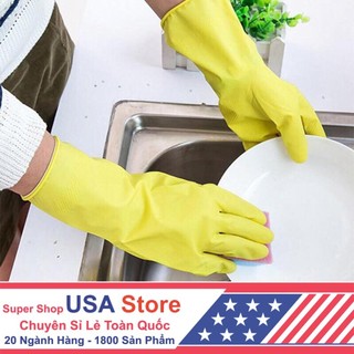 Găng Tay Rửa Bát Cao Su Cầu Vồng Đông Hàng Dày Chất Lượng Cao - Bao Tay Rửa Chén Nhà Bếp Chọn Size