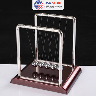 Quả Lắc Định Luật Vật Lí Newton Inox - Đồ Chơi Khoa Học Dao Động Để Bàn Size 9Cm - 18Cm