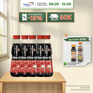 Combo 5 nước tương chin-su tỏi ớt chai 330ml