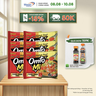 Mì nấu omtomi canh chua tôm - combo 6 gói x 126gr