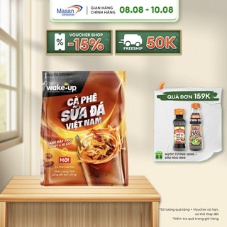 Wake-up cà phê hòa tan sữa đá việt nam - túi 50 gói x 24g