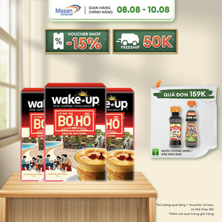 Combo 3 wake-up cà phê hòa tan bờ hồ - hộp 18 gói x 17g