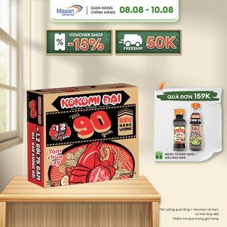 Mì kokomi đại 90 tôm chua cay gói - thùng 30 gói x 90g