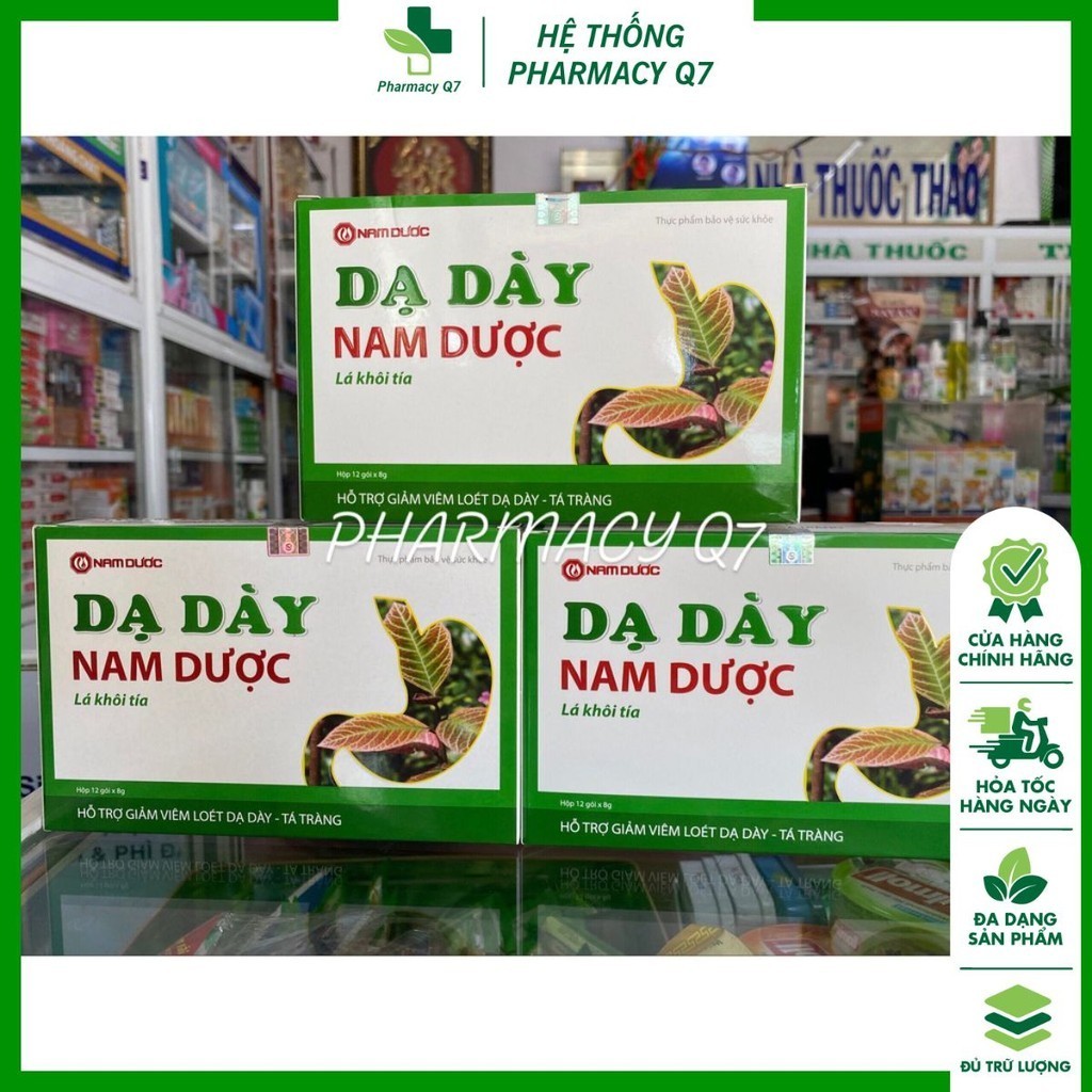 Dạ dày Nam Dược hỗ trợ loét dạ dày, tá tràng (Hộp 12 gói)